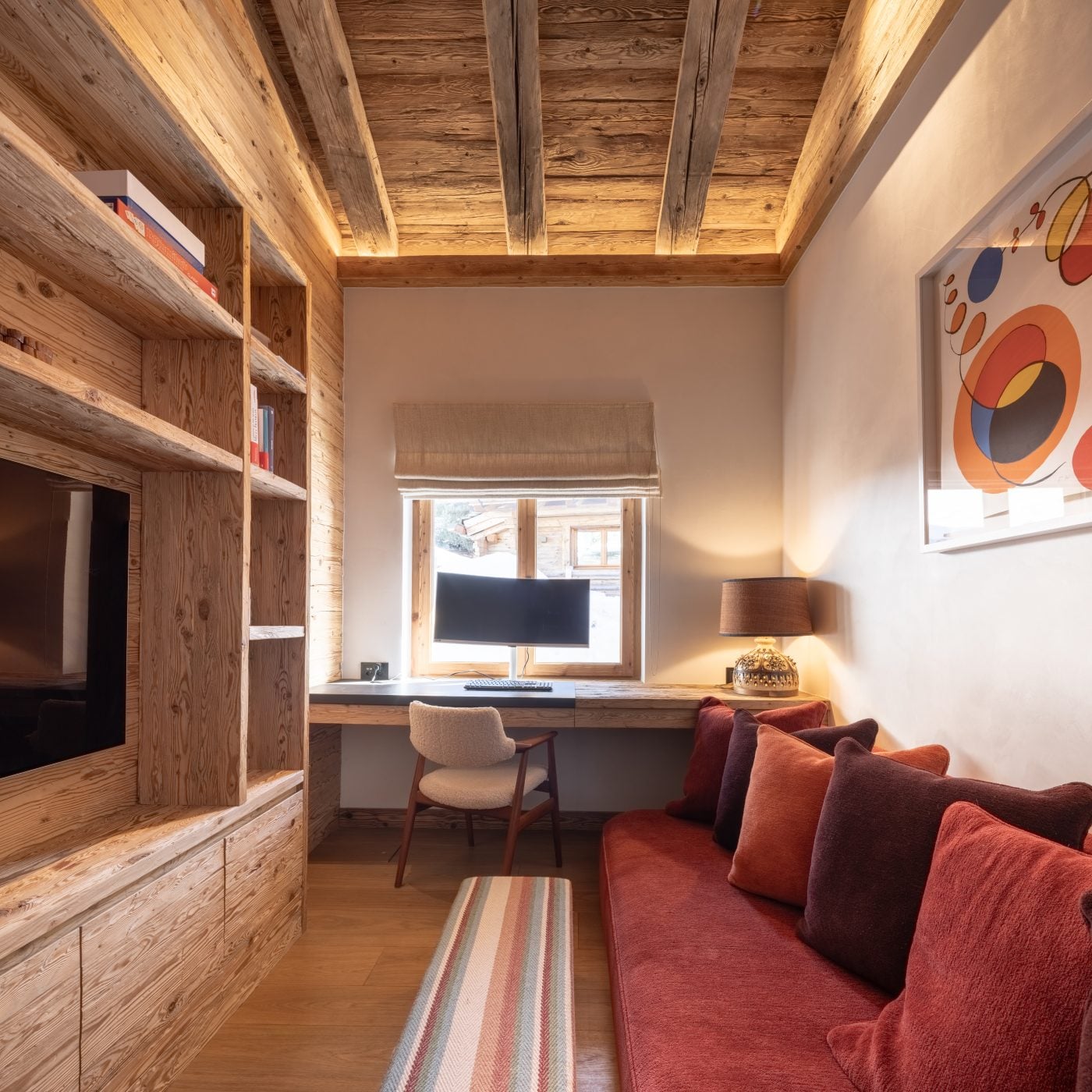 The contemporary alpine interior of Chalet Pierrier in Verbier.