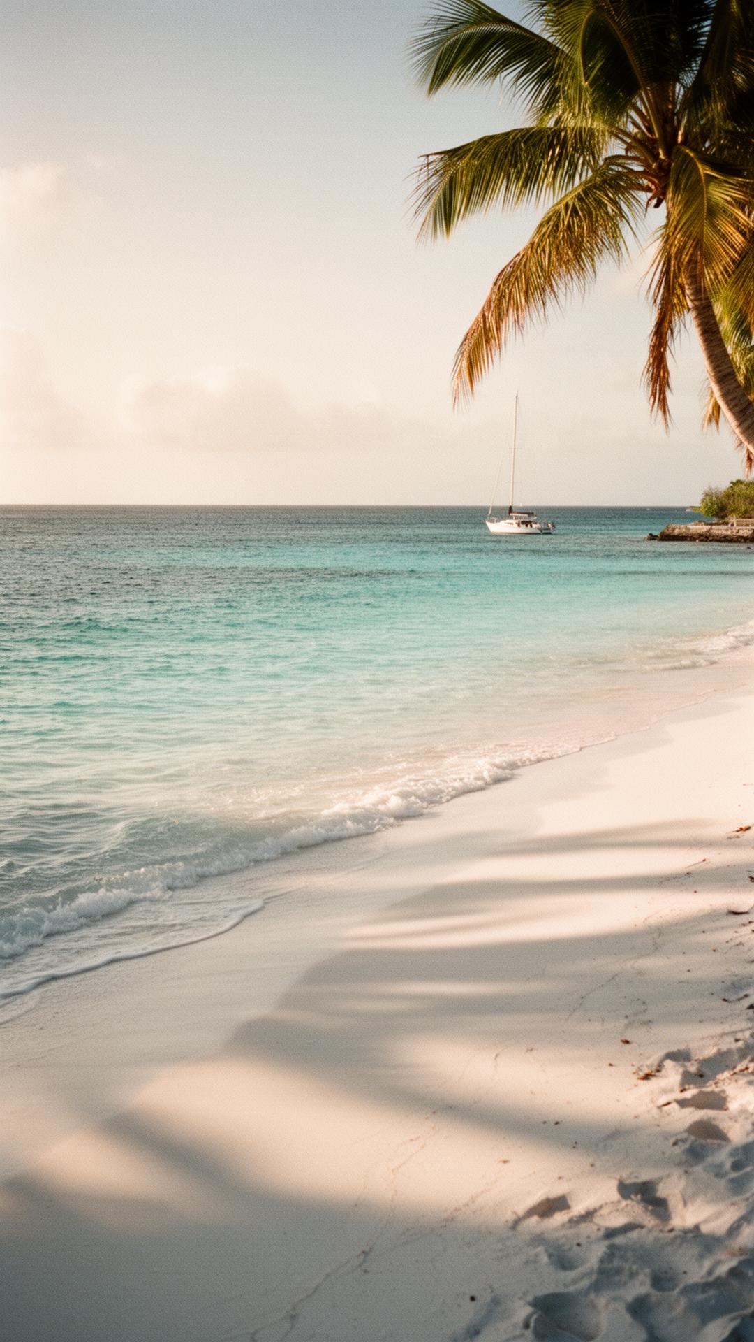 Sunrise over the water on the south coast of Vieques